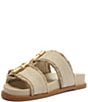 Color:Oyster - Image 6 - Enola Sporty Casual Bamboo Buckle Slides