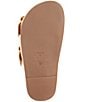 Color:Light Nude - Image 6 - Enola Sporty Leather Buckle Detail Banded Slide Sandals