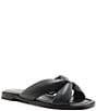 Color:Black - Image 1 - Fairy Leather Slide Sandals