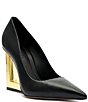 Color:Black - Image 1 - Filipa Leather Wedge Dress Pumps