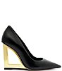 Color:Black - Image 2 - Filipa Leather Wedge Dress Pumps