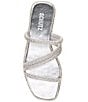 Color:Cristal/Prata - Image 5 - Giulia Leather Rhinestone Embellished Sandals