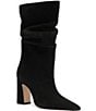 Schutz Harriet Suede Slouch Shaft Mid Calf Boots - Image 1