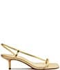 Color:Ouro Claro - Image 2 - Heloise Metallic Slingback Thong Dress Sandals