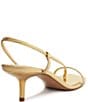 Color:Ouro Claro - Image 3 - Heloise Metallic Slingback Thong Dress Sandals