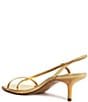 Color:Ouro Claro - Image 5 - Heloise Metallic Slingback Thong Dress Sandals
