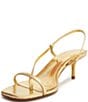 Color:Ouro Claro - Image 6 - Heloise Metallic Slingback Thong Dress Sandals