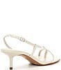 Color:Pearl - Image 2 - Heloise Patent Slingback Thong Dress Sandals