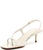 Color:Pearl - Image 4 - Heloise Patent Slingback Thong Dress Sandals