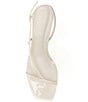 Color:Pearl - Image 5 - Heloise Patent Slingback Thong Dress Sandals
