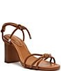 Color:Miele - Image 1 - Kate High Block Ankle Tie Sandals