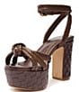 Color:Dark Chocolate - Image 6 - Kathleen Platform Woven Leather Ankle Strap Platform Sandals