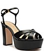 Schutz Keefa Leather Platform Ankle Strap Sandals - Image 1