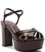 Schutz Keefa Leather Platform Block Heel Sandals - Image 1