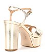 SCHUTZ Women's Keefa Platform Dress Sandal - Metallic Prata, Block Heel, Size 8 - View #3