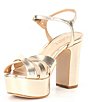 Schutz Keefa Metallic Leather Dress Platform Sandals | Dillard's