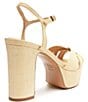 Color:Natural/Light Wood - Image 3 - Keefa Platform Fabric Sandals