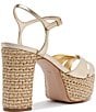 Schutz Keefa Raffia Leather Platform Block Heel Sandals - Image 3