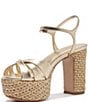 Schutz Keefa Raffia Leather Platform Block Heel Sandals - Image 6