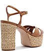 Schutz Keefa Raffia Leather Platform Block Heel Sandals - Image 3