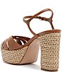 Schutz Keefa Raffia Leather Platform Block Heel Sandals - Image 5