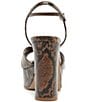Schutz Keefa Snake Print Leather Platform Block Heel Sandals - Image 4