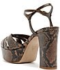 Schutz Keefa Snake Print Leather Platform Block Heel Sandals - Image 5