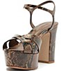 Schutz Keefa Snake Print Leather Platform Block Heel Sandals - Image 6