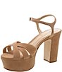 Schutz Keefa Suede Platform Ankle Strap Block Heel Sandals - Image 5