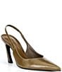 Schutz Lexi Leather Pointed Toe Slingback Pumps - Image 1