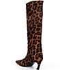 Schutz Lexi Leopard Print Calf Hair Pointed Toe Tall Boots - Image 3