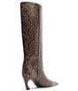 Schutz Lexi Mid Snake Print Leather Pointed Toe Tall Boots - Image 3