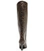 Schutz Lexi Mid Snake Print Leather Pointed Toe Tall Boots - Image 4