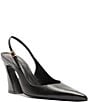 Schutz Lexi Slingback Leather Pointed Toe Pumps - Image 1
