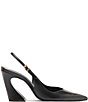 Schutz Lexi Slingback Leather Pointed Toe Pumps - Image 2