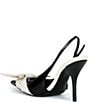Schutz Liora Patent Leather Bow Pointed Slingback Stiletto Pumps - Image 3