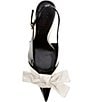 Schutz Liora Patent Leather Bow Pointed Slingback Stiletto Pumps - Image 5