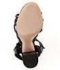 Color:Black - Image 6 - Mahi Knotted Leather Buckle Dress Sandals