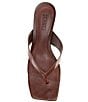 Schutz Marjorie Leather Square Toe Kitten Heel Thong Slide Sandals - Image 5