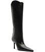 Schutz Mary Ellen Leather Pointed Toe Stiletto Tall Boots - Image 1