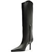 Schutz Mary Ellen Leather Pointed Toe Stiletto Tall Boots - Image 6