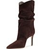 Schutz Maryana Slouch Nubuck Pointed Toe Stiletto Mid Calf Boots - Image 6
