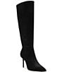 Schutz Mikki Up Nubuck Suede Pointed Toe Stiletto Tall Boots - Image 1