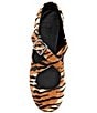 Schutz Molly Tiger Print Calf Hair Cross Strap Flats - Image 5