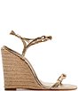 Schutz Nara Wedge Metallic Leather Sandals - Image 2
