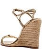 Schutz Nara Wedge Metallic Leather Sandals - Image 5