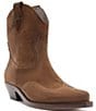 Schutz Nash Suede Pointed Toe Western Booties - Image 1
