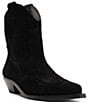 Schutz Nash Suede Pointed Toe Western Booties - Image 1