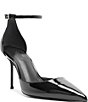 Schutz Paloma Patent Leather Ankle Strap Stiletto Pumps - Image 1