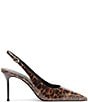 Schutz Paola Tortoise Print Patent Leather Pointed Toe Sling Pumps - Image 2